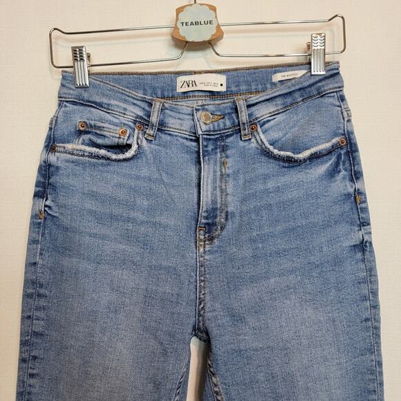 Zara High-Rise Cropped Bootcut Jean – Sky Blue / Size 4×26.5 - Picture 10 of 14